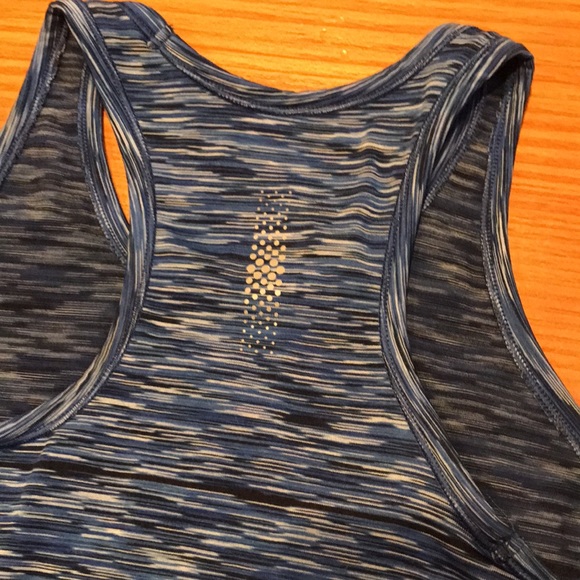ATHLETA XS Blue Finish Fast Tank Microstripe - Picture 7 of 7